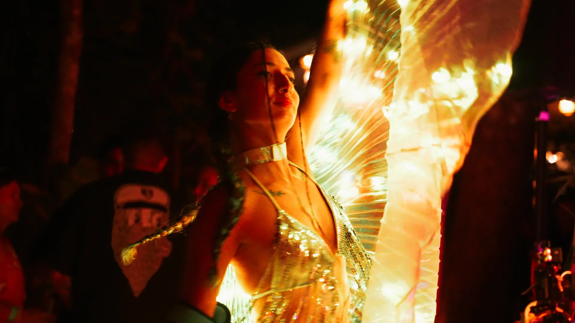 Fire performance at a Deep Blue × SERÁ gathering
